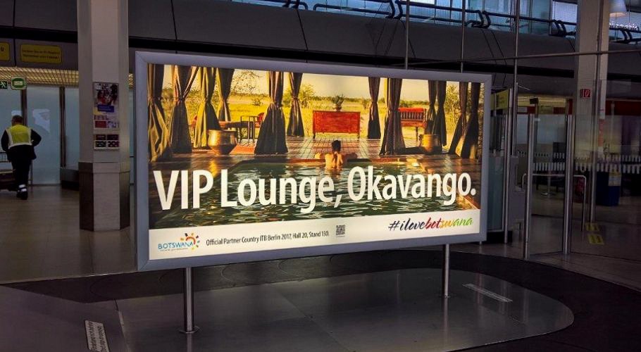 Flughafenwerbung Botswana