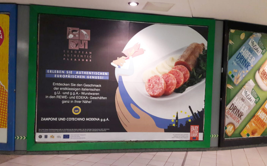 Direct purchase trigger with poster advertising on large-scale billboards – quality contacts for quality sausage!
