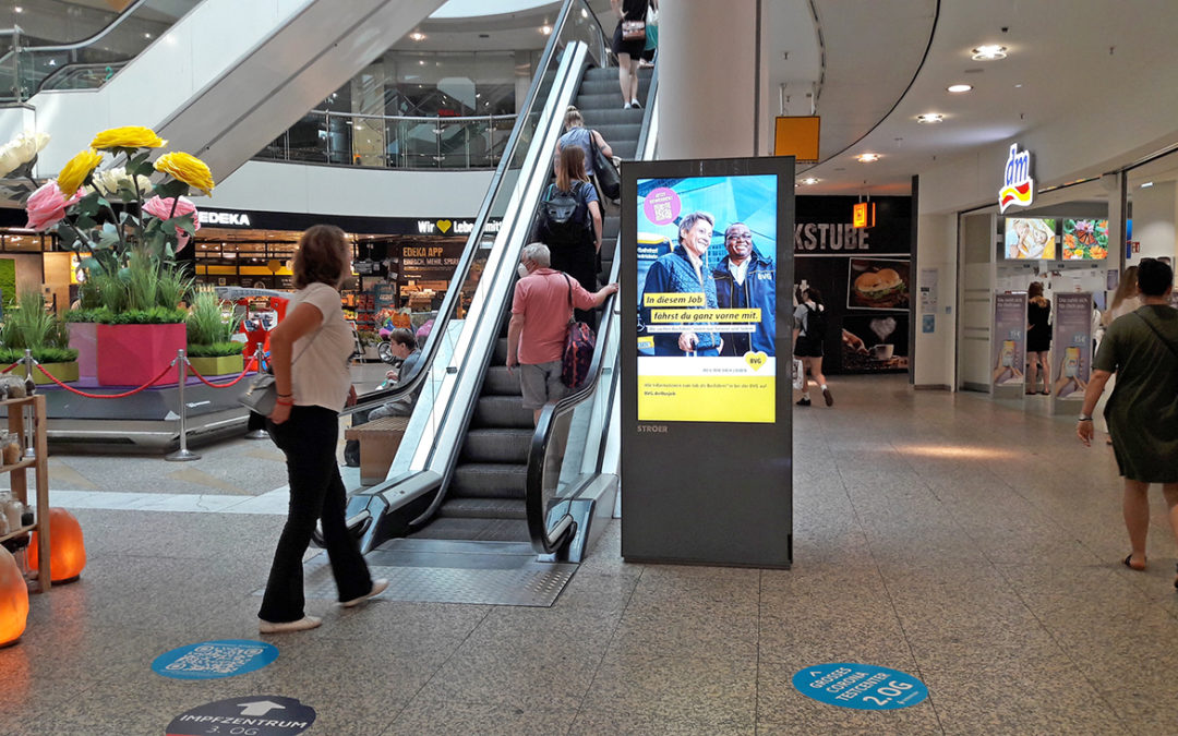 Digitale Screens in Malls