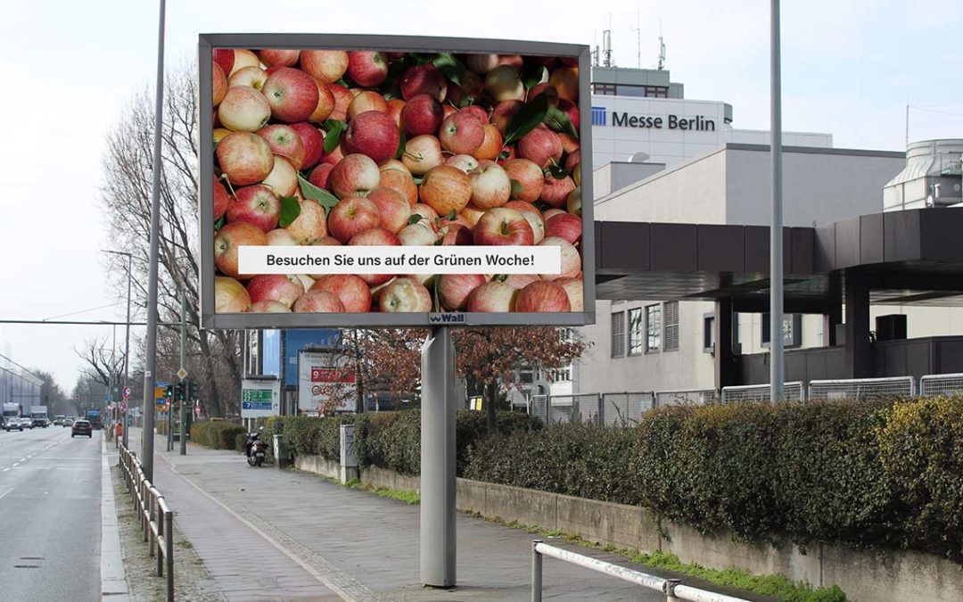 Appetit machen: Mit Außenwerbung zur „internationale Grüne Woche“ 2022 in Berlin