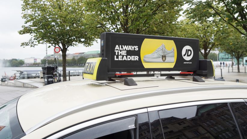 Brand new in Berlin!  Taxi advertising now has programmatic digital rooftop advertising! WOW